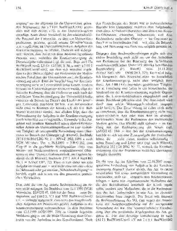 Vorschauseite 2: Amtsgemäße Verwendung eines Universitätsprofessors anUniversitätsklinikum