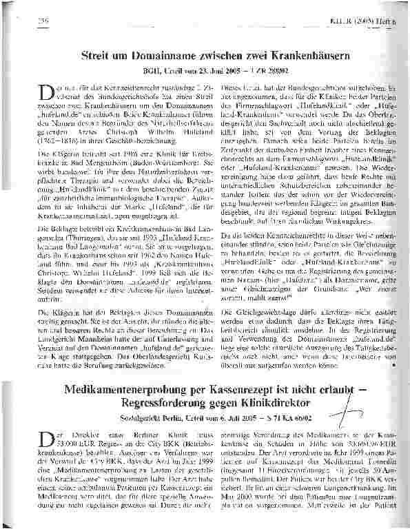 Vorschauseite 4: Amtsgemäße Verwendung eines Universitätsprofessors anUniversitätsklinikum