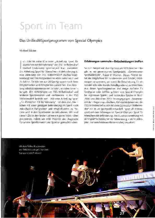 Vorschauseite 1: Sport im Team