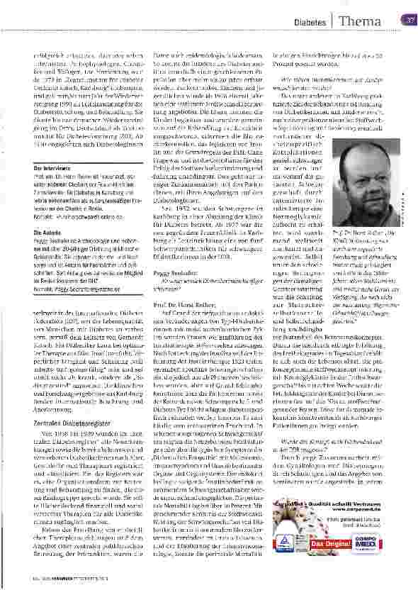 Vorschauseite 2: Pioniere der Diabetesforschung