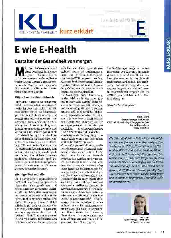 Vorschauseite 1: E wie E-Health