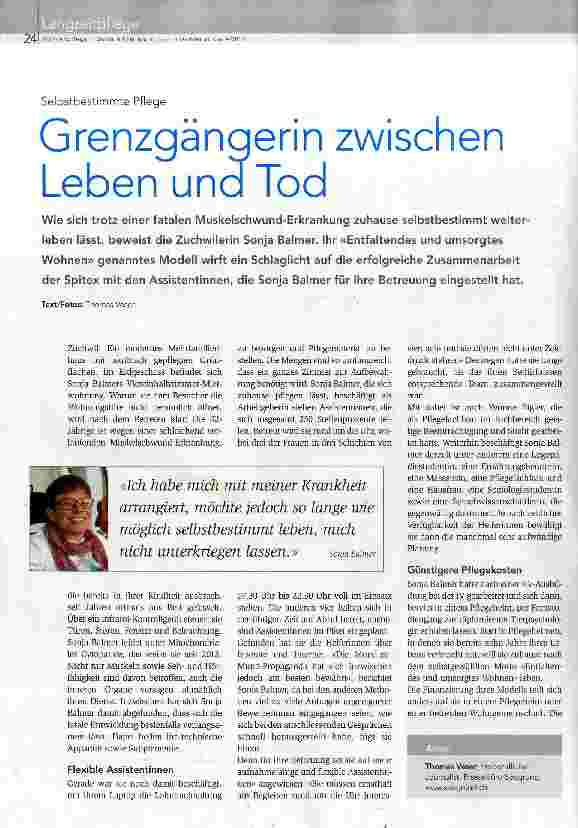 Vorschauseite 1: Grenzgängerin zwischen Leben und Tod