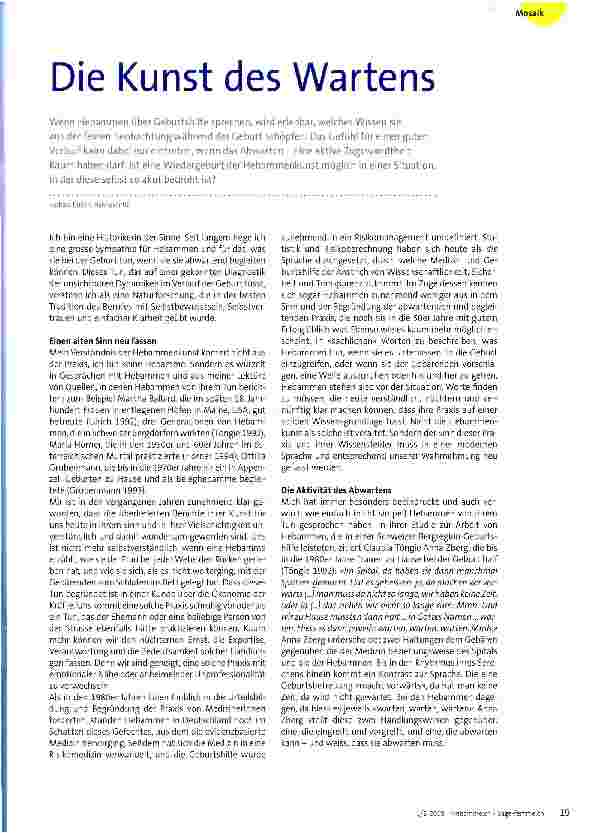 Vorschauseite 1: Die Kunst des Wartens