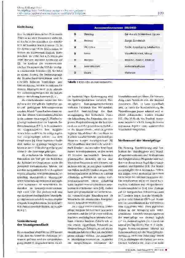 Vorschauseite 2: Mundpflege beim intubierten beatmeten Intensivpatienten