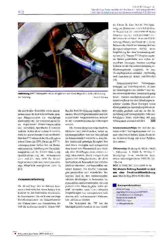 Vorschauseite 5: Mundpflege beim intubierten beatmeten Intensivpatienten