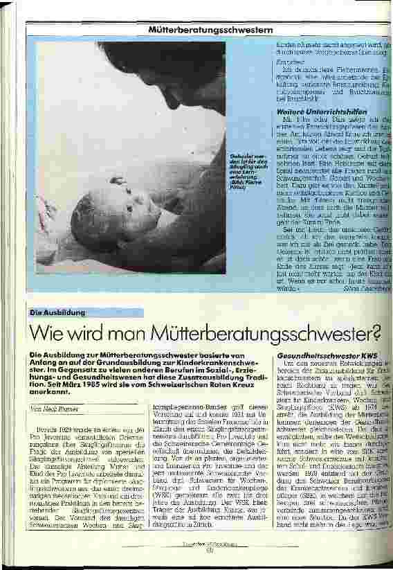 Vorschauseite 1: Wie wird man Mütterberatungsschwester?