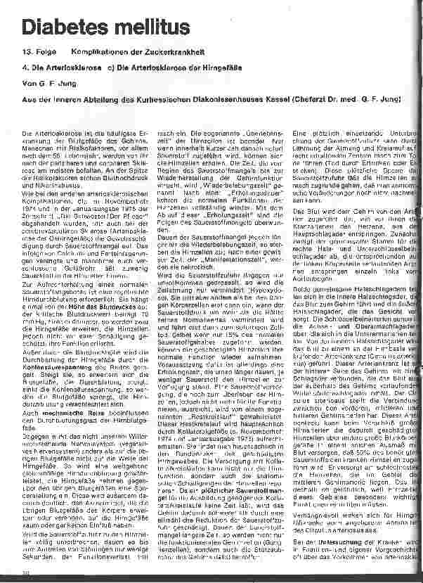 Vorschauseite 1: Diabetes mellitus 13.Folge: Komplikationen der Zuckerkrankheit