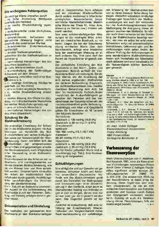 Vorschauseite 3: Standardisierte Blutdruckmessung durch medizinische Fachschulkader