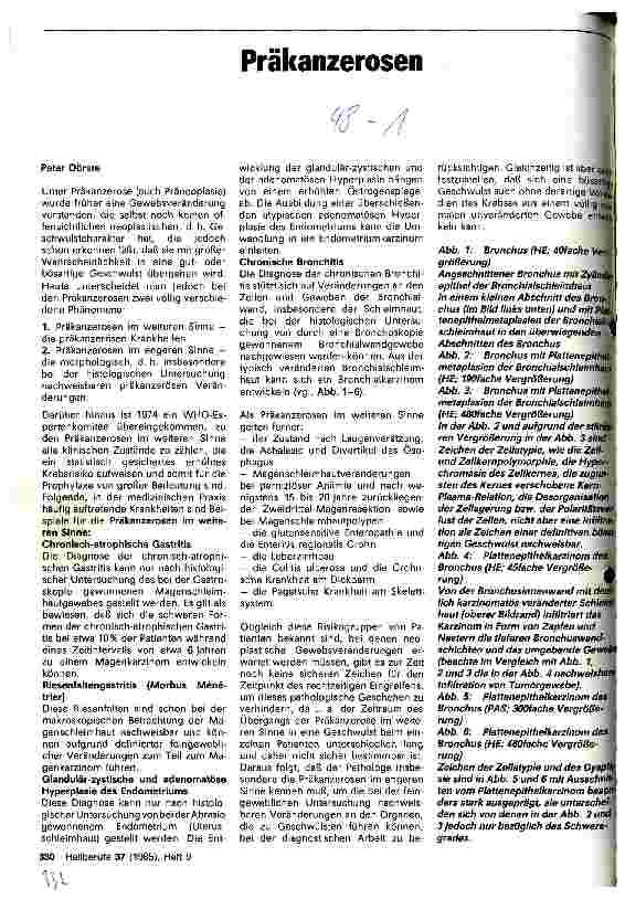 Vorschauseite 1: Präkanzerosen