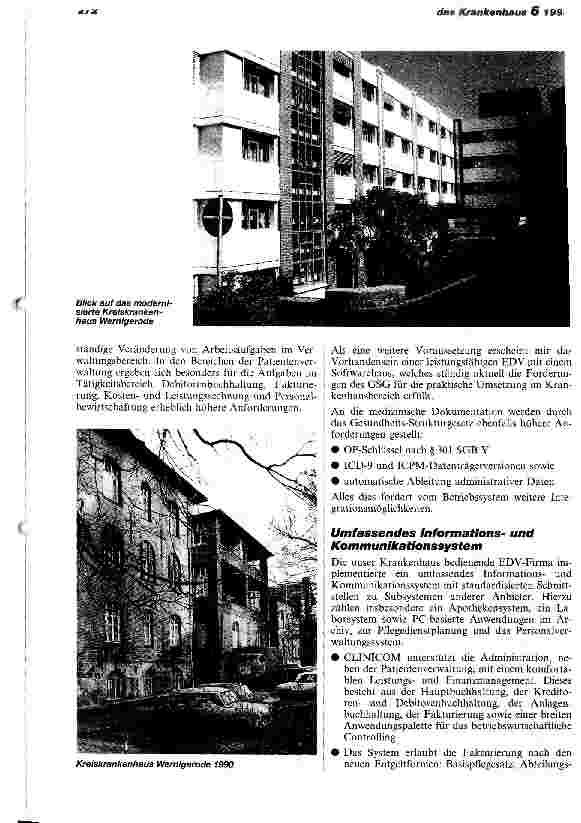 Vorschauseite 4: 100 Tage BPlfV 1995 - eine erste Bilanz im Kreiskrankenhaus Werningerode