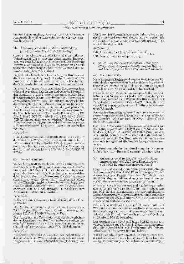 Vorschauseite 3: Neuerungen beim Zusatzurlaub für schwerbehinderte Menschen gem. § 125 SGB IX
