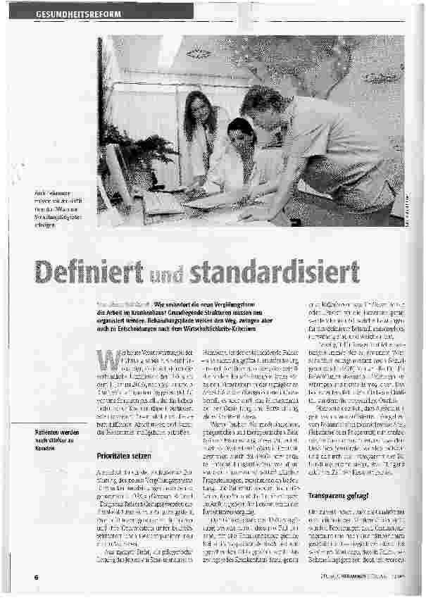 Vorschauseite 1: Definiert und standardiesiert