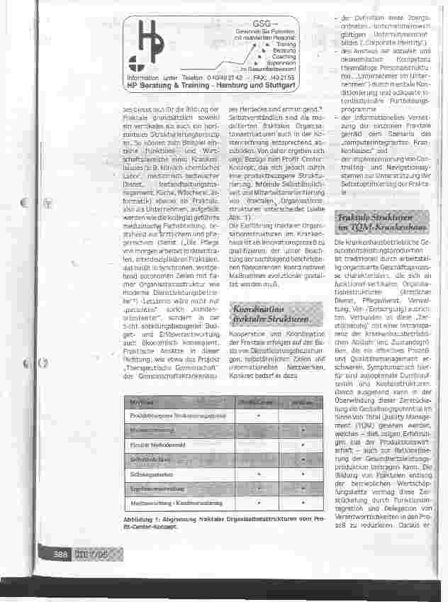 Vorschauseite 2: Das fraktale TQM-Krankenhaus - Unternehmer im Unternehmen