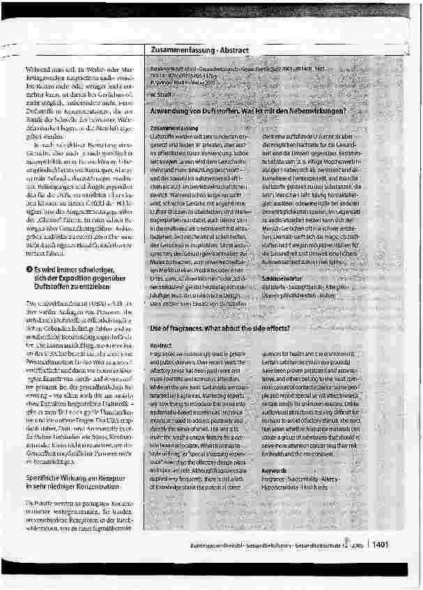Vorschauseite 2: Anwendung von DuftstoffenWas ist mit den Nebenwirkungen?