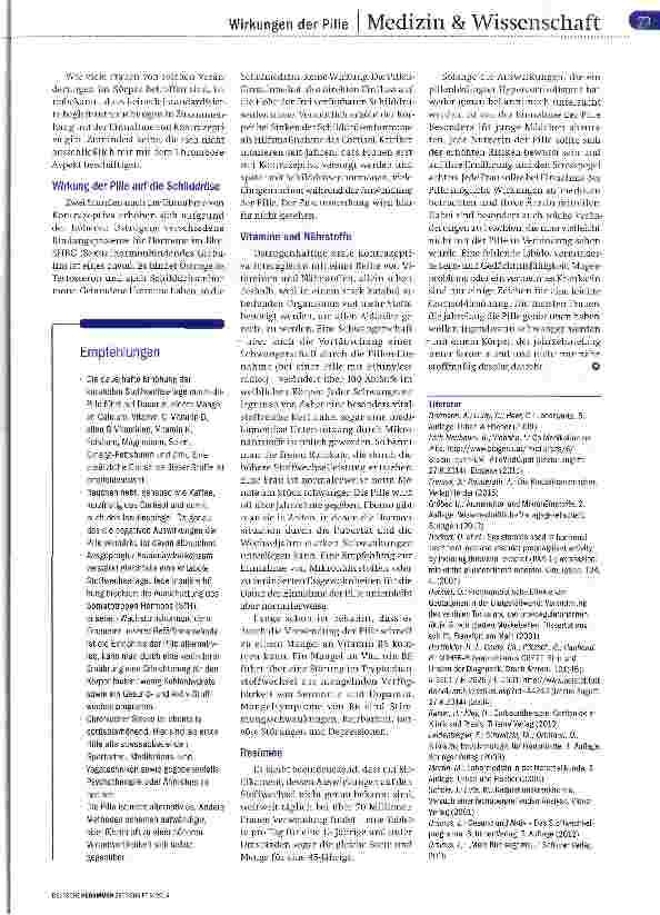 Vorschauseite 4: Pille als Kontrazeptivum Cortisol im Überschuss