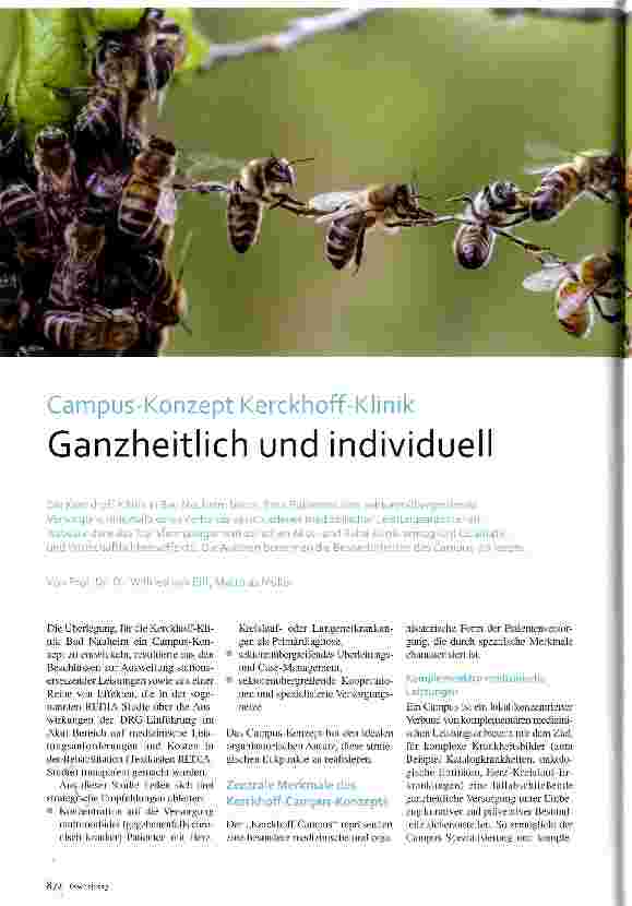 Vorschauseite 1: Campus-Konzept Kirchhoff-KlinikGanzheitlich und individuell