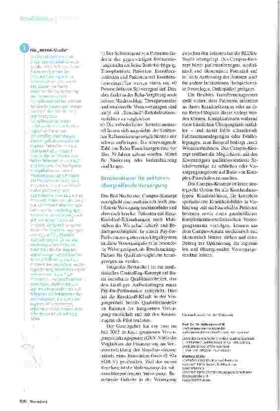 Vorschauseite 5: Campus-Konzept Kirchhoff-KlinikGanzheitlich und individuell