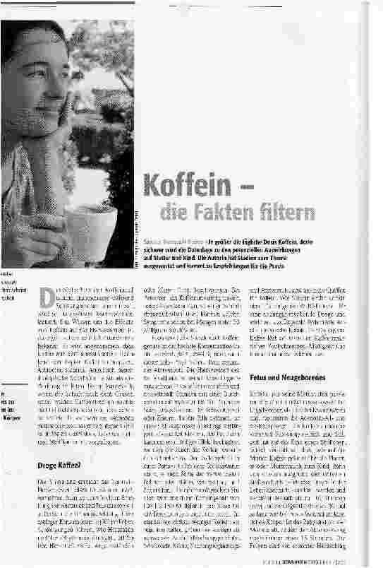 Vorschauseite 1: Koffeindie Fakten filtern