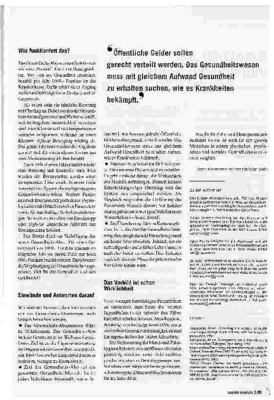 Vorschauseite 2: Auf Gesundheit abonniertSalutogene Innovation statt pathologische Kostenexplosion