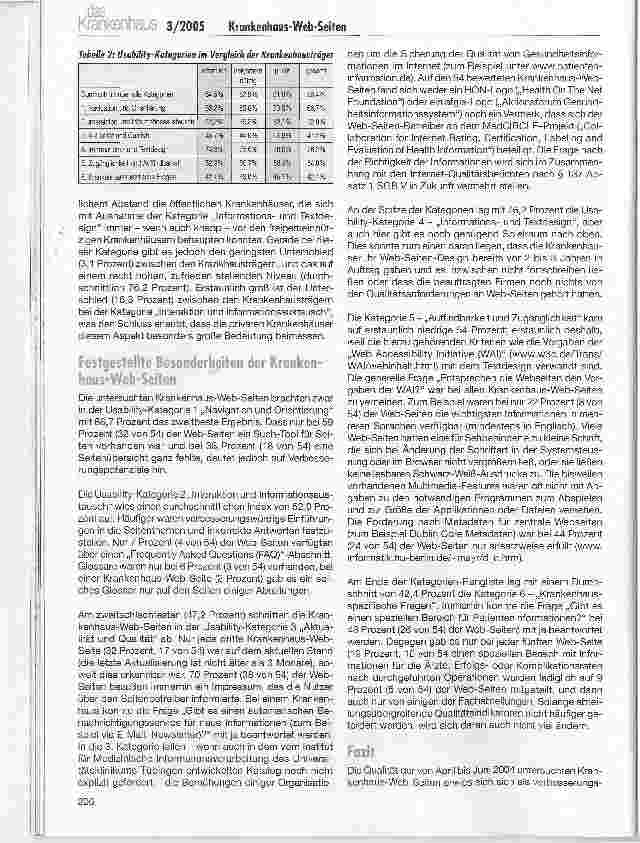 Vorschauseite 4: Evaluation von Krankenhaus-Web-SeitenEntwicklung eines Katalogs von Qualitätskriterien