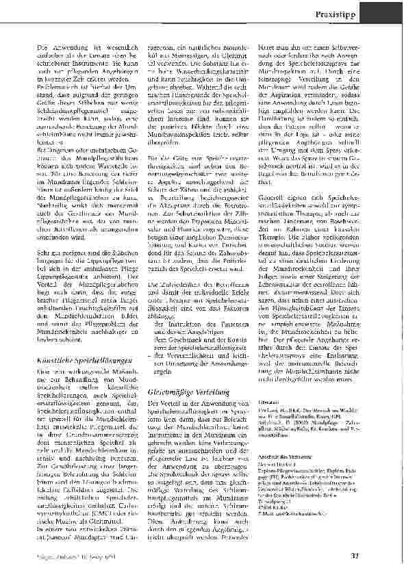 Vorschauseite 4: Pflegeproblem trockener Mund