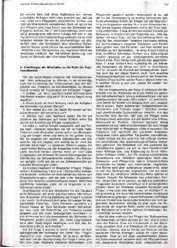 Vorschauseite 3: Die Rolle der Krankenschwester auf einer psychiatrischen Männerstation