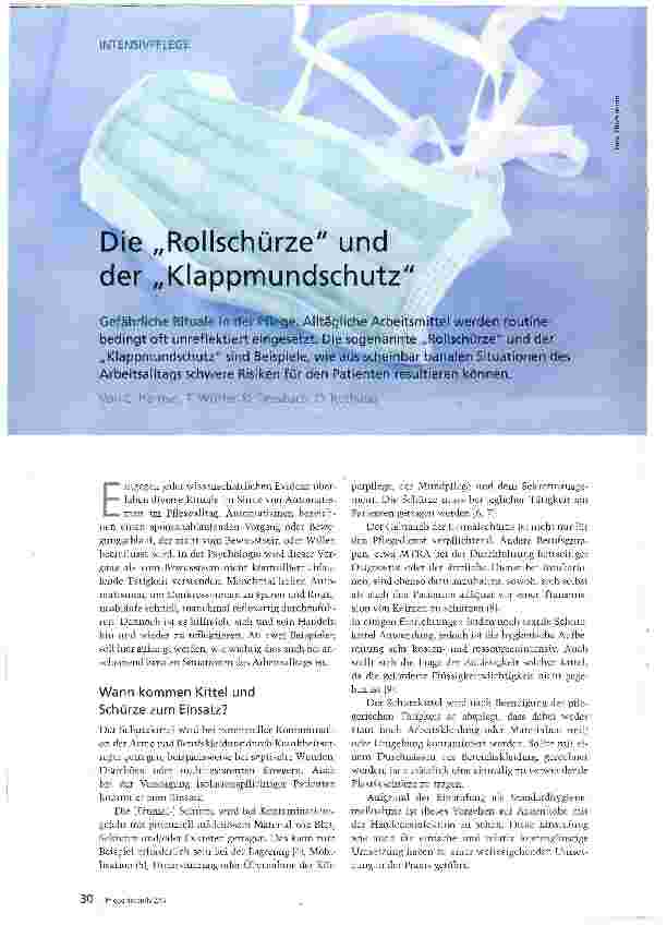 Vorschauseite 1: Die Rollschürze und der Klappmundschutz