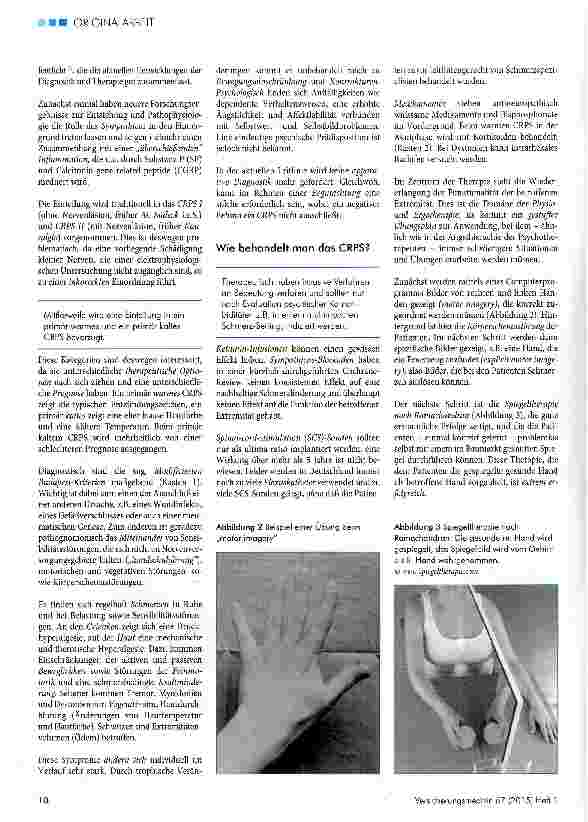 Vorschauseite 2: Das komplexe regionale Schmerzsyndrom (CRPS) Schwierigkeiten in der Diagnostik, Therapie und Begutachtung