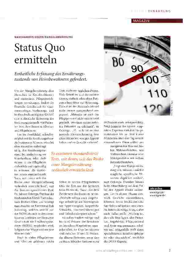 Vorschauseite 1: Status Quo ermitteln