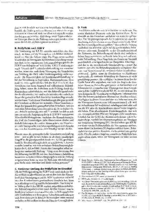 Vorschauseite 2: Die Neufassung der Krankenhauseinweisungs-Richtlinie unzumutbar für Vertragsärzte?