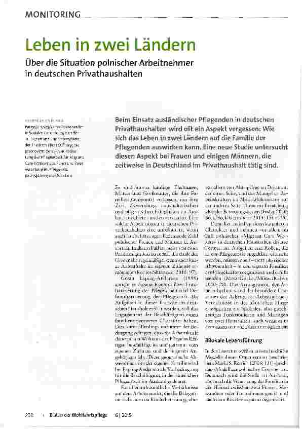 Vorschauseite 1: Leben in zwei Ländern