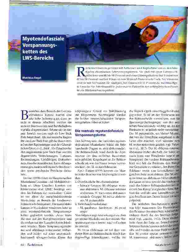Vorschauseite 1: Myotendofasziale Verspannungsketten des LWS-Bereichs
