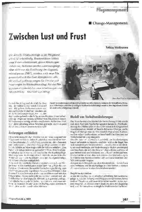 Vorschauseite 1: Change-Management: Zwischen Lust und Frust