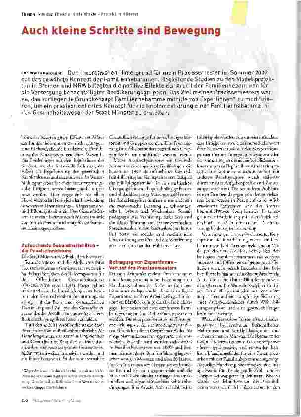 Vorschauseite 1: Auch kleine Schritte sind Bewegung