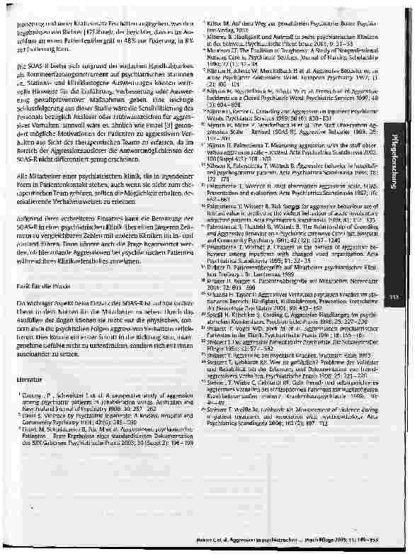 Vorschauseite 5: Aggression in psychiatrischen Kliniken