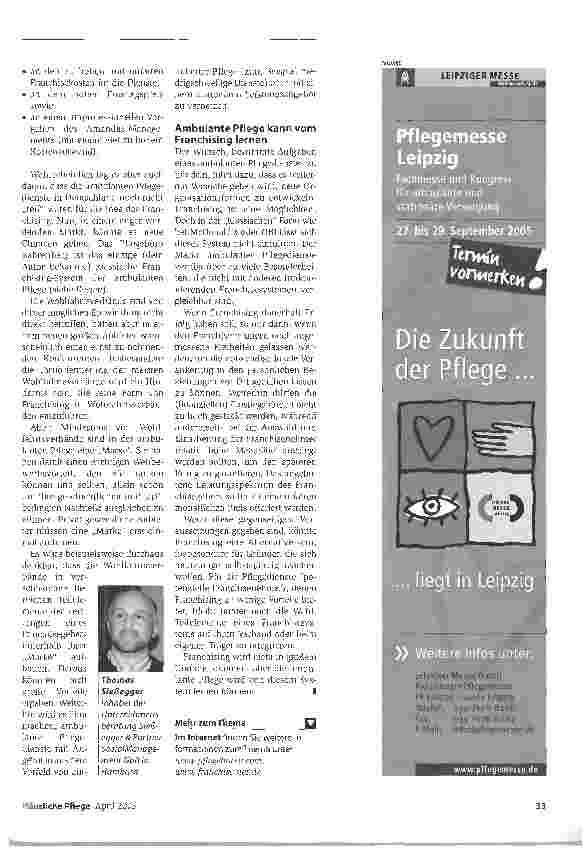 Vorschauseite 5: Ein Geben und Nehmen. Eine besondere Kooperationsform kann Pflegediensten neue Möglichkeiten eröffnen