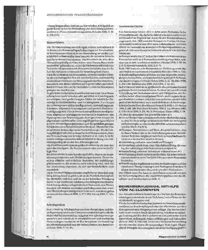 Vorschauseite 4: ASSESSMENT CENTER - EINE GEEIGNETE METHODE ZUR BEWERBE RAUS WAHL AN KRANKENPFLEGESCHULEN?