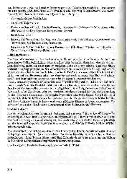 Vorschauseite 3: Die Gesundheitsschwester Schlüsselstellung in der öffentlichen Gesundheitspflege