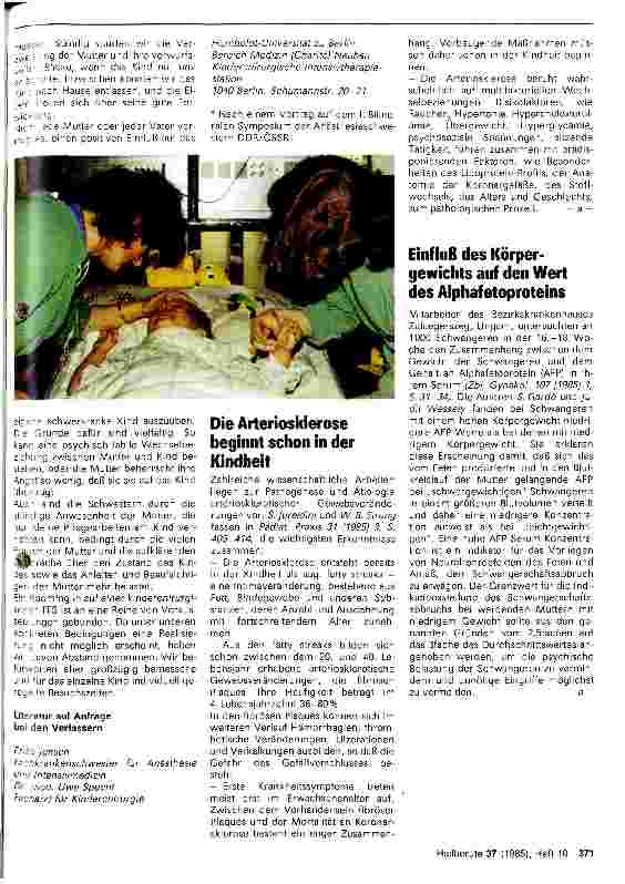 Vorschauseite 2: Rooming in auf einer kinderchirurgischen Intensivtherapiestation?