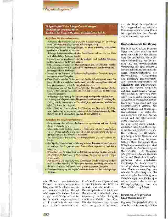 Vorschauseite 3: Pflegerisches Case-Management -auf feste Füße stellen