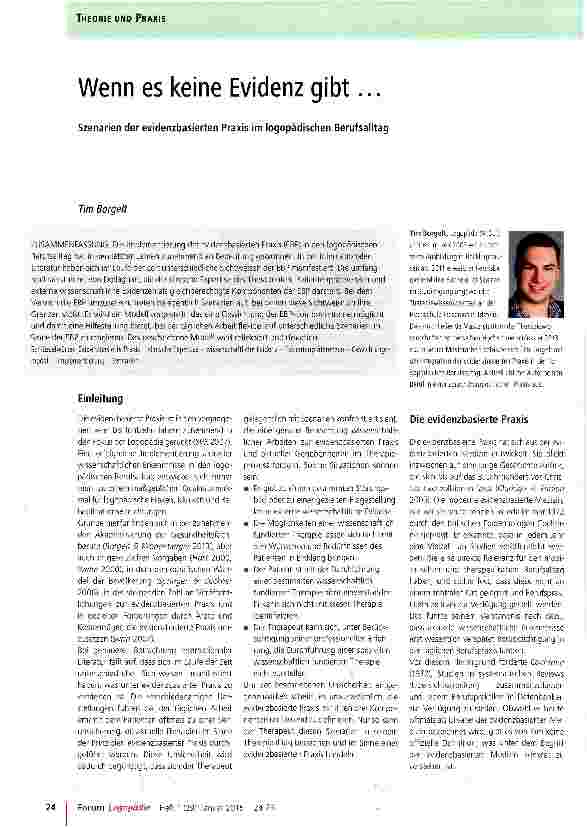 Vorschauseite 1: Wenn es keine Evidenz gibt...