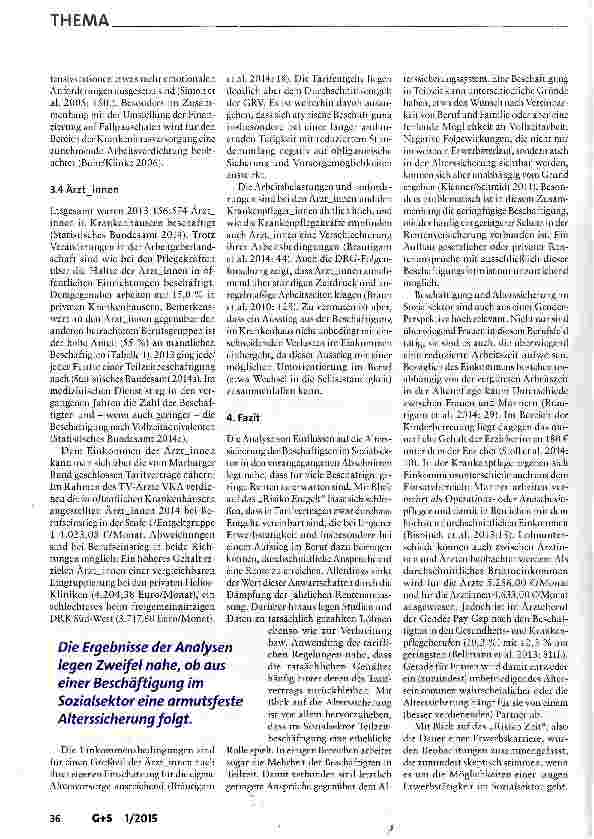 Vorschauseite 5: Beschäftigung im Sozialsektor Risiken und Nebenwirkungen für die Alterssicherung