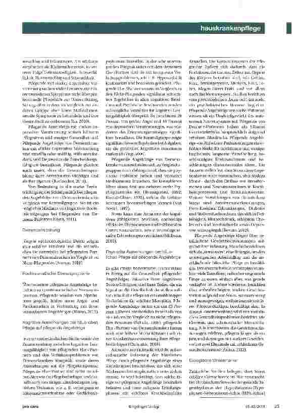 Vorschauseite 2: Höhere Mortalität pflegender Angehöriger