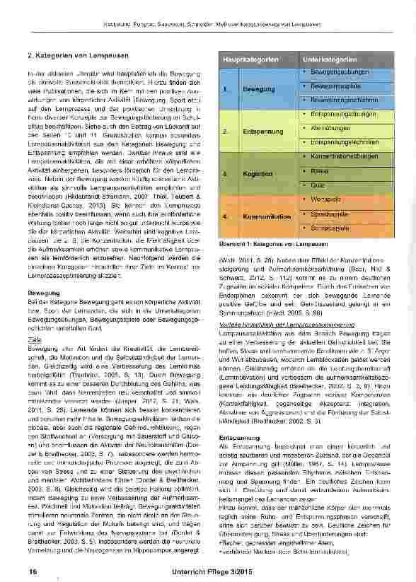 Vorschauseite 2: Methodenkategorisierung von Lernpausen