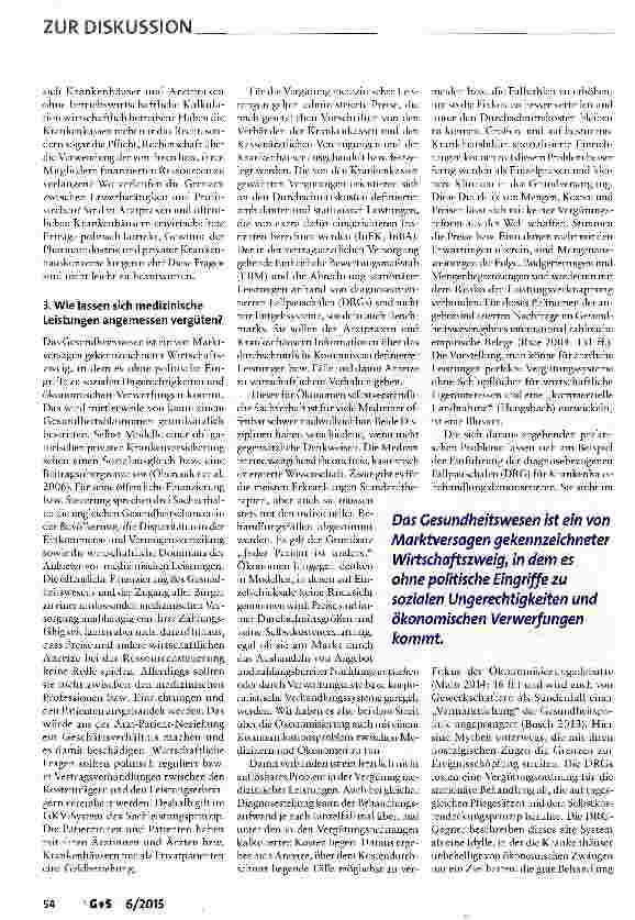 Vorschauseite 3: Ökonomisierung der Medizin Menetekel oder Popanz?