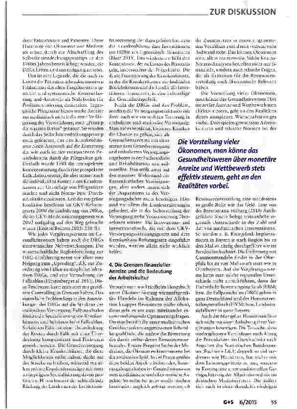 Vorschauseite 4: Ökonomisierung der Medizin Menetekel oder Popanz?