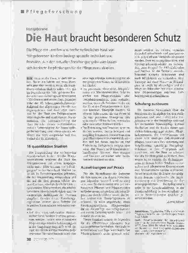Vorschauseite 1: Die Haut braucht besonderen Schutz