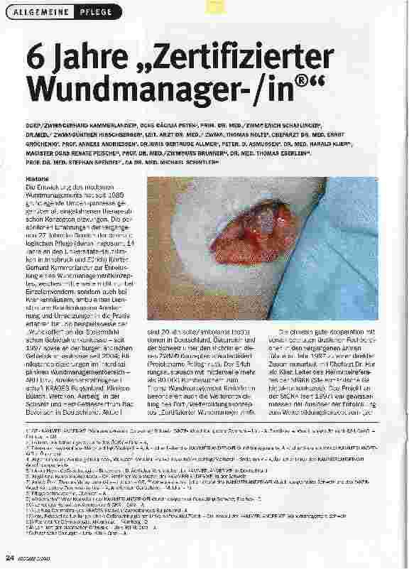 Vorschauseite 1: 6 Jahre Zertifizierter Wundmanager-/in