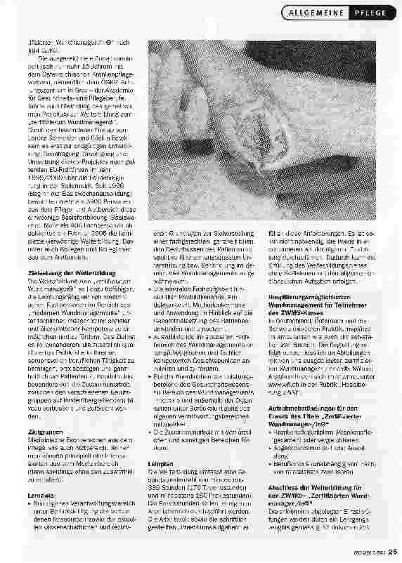 Vorschauseite 2: 6 Jahre Zertifizierter Wundmanager-/in
