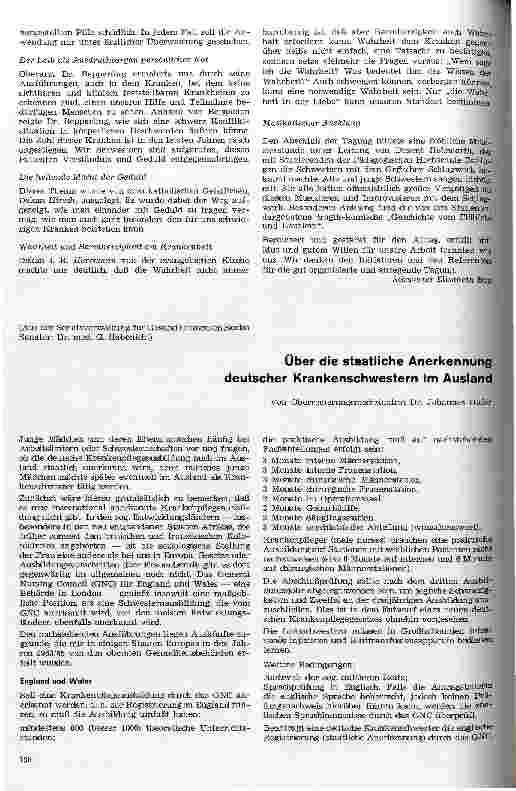 Vorschauseite 1: Über die staatliche Anerkennung deutscher Krankenschwestern im Ausland